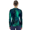 Aurora Northern Lights Celestial Magical Astronomy V-Neck Long Sleeve Top View2