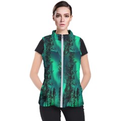 Aurora Northern Lights Celestial Magical Astronomy Women s Puffer Vest by Jancukart