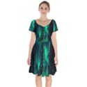 Aurora Northern Lights Celestial Magical Astronomy Short Sleeve Bardot Dress View1