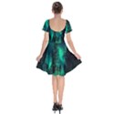 Aurora Northern Lights Celestial Magical Astronomy Short Sleeve Bardot Dress View2