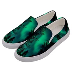 Aurora Northern Lights Celestial Magical Astronomy Men s Canvas Slip Ons by Jancukart