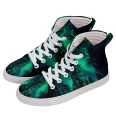 Aurora Northern Lights Celestial Magical Astronomy Women s Hi-top Skate Sneakers