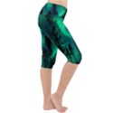 Aurora Northern Lights Celestial Magical Astronomy Lightweight Velour Cropped Yoga Leggings View3