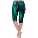 Aurora Northern Lights Celestial Magical Astronomy Lightweight Velour Cropped Yoga Leggings View4