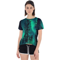 Aurora Northern Lights Celestial Magical Astronomy Open Back Sport Tee