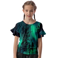 Aurora Northern Lights Celestial Magical Astronomy Kids  Cut Out Flutter Sleeves