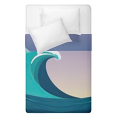 Tsunami Tidal Wave Wave Minimalist Ocean Sea 4 Duvet Cover Double Side (single Size) by Pakemis