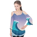 Tsunami Tidal Wave Wave Minimalist Ocean Sea 4 Flutter Tees View1