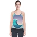 Tsunami Tidal Wave Wave Minimalist Ocean Sea 4 Velvet Spaghetti Strap Top View1