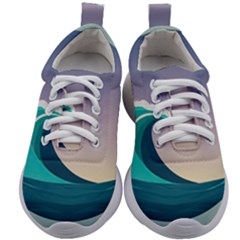 Tsunami Tidal Wave Wave Minimalist Ocean Sea 4 Kids Athletic Shoes by Pakemis