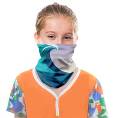 Tsunami Tidal Wave Wave Minimalist Ocean Sea 4 Face Covering Bandana (kids) by Pakemis