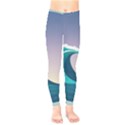 Tsunami Tidal Wave Wave Minimalist Ocean Sea 4 Kids  Classic Winter Leggings View1