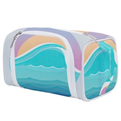 Tsunami Tidal Wave Wave Minimalist Ocean Sea Toiletries Pouch by Pakemis