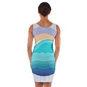 Tsunami Tidal Wave Wave Minimalist Ocean Sea Wrap Front Bodycon Dress View2