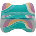 Tsunami Tidal Wave Wave Minimalist Ocean Sea Velour Head Support Cushion View2