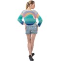 Tsunami Tidal Wave Wave Minimalist Ocean Sea Banded Bottom Chiffon Top View2