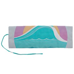 Tsunami Tidal Wave Wave Minimalist Ocean Sea Roll Up Canvas Pencil Holder (m) by Pakemis