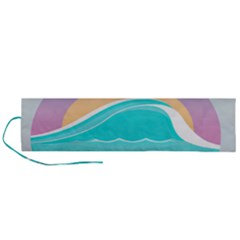 Tsunami Tidal Wave Wave Minimalist Ocean Sea Roll Up Canvas Pencil Holder (l) by Pakemis