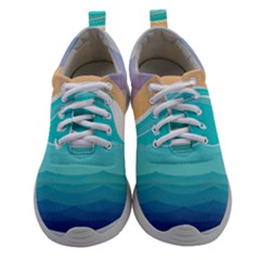 Tsunami Tidal Wave Wave Minimalist Ocean Sea Women Athletic Shoes by Pakemis