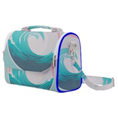 Tidal Wave Ocean Sea Tsunami Wave Minimalist Satchel Shoulder Bag by Pakemis