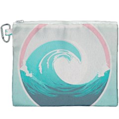 Tidal Wave Ocean Sea Tsunami Wave Minimalist Canvas Cosmetic Bag (xxxl) by Pakemis