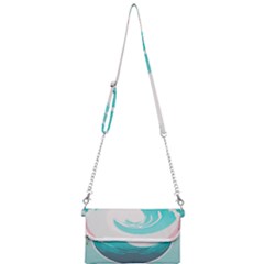 Tidal Wave Ocean Sea Tsunami Wave Minimalist Mini Crossbody Handbag by Pakemis