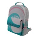 Tidal Wave Ocean Sea Tsunami Wave Minimalist Flap Pocket Backpack (Large) View1