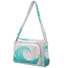 Tidal Wave Ocean Sea Tsunami Wave Minimalist Front Pocket Crossbody Bag by Pakemis