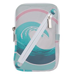 Tidal Wave Ocean Sea Tsunami Wave Minimalist Belt Pouch Bag (large) by Pakemis