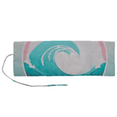 Tidal Wave Ocean Sea Tsunami Wave Minimalist Roll Up Canvas Pencil Holder (m) by Pakemis