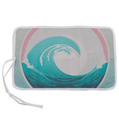 Tidal Wave Ocean Sea Tsunami Wave Minimalist Pen Storage Case (s) by Pakemis