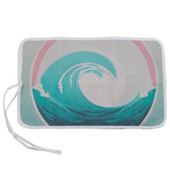 Tidal Wave Ocean Sea Tsunami Wave Minimalist Pen Storage Case (l) by Pakemis