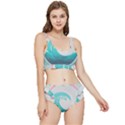 Tidal Wave Ocean Sea Tsunami Wave Minimalist Frilly Bikini Set View1