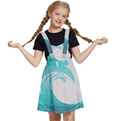 Tidal Wave Ocean Sea Tsunami Wave Minimalist Kids  Apron Dress by Pakemis