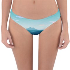 Ai Generated Ocean Waves Sea Water Nautical Reversible Hipster Bikini Bottoms by Pakemis