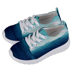 Ai Generated Ocean Waves Sea Water Nautical Kids  Lightweight Sports Shoes by Pakemis