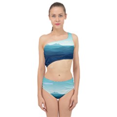 Ai Generated Ocean Waves Sea Water Nautical Spliced Up Two Piece Swimsuit by Pakemis