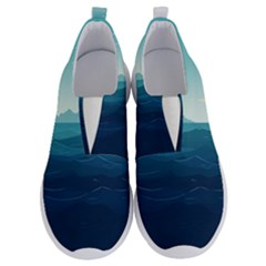 Ai Generated Ocean Waves Sea Water Nautical No Lace Lightweight Shoes by Pakemis