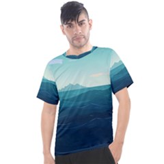 Ai Generated Ocean Waves Sea Water Nautical Men s Sport Top by Pakemis