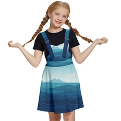 Ai Generated Ocean Waves Sea Water Nautical Kids  Apron Dress by Pakemis