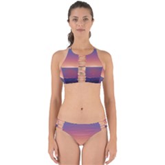 Sunset Ocean Beach Water Tropical Island Vacation Nature Perfectly Cut Out Bikini Set by Pakemis