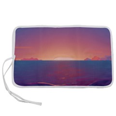 Sunset Ocean Beach Water Tropical Island Vacation Nature Pen Storage Case (m) by Pakemis