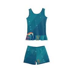 Ai Generated Ocean Sea Fish Aquatic Water Nature 5 Kids  Boyleg Swimsuit by Pakemis