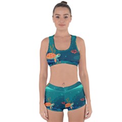 Ai Generated Ocean Sea Fish Aquatic Water Nature 5 Racerback Boyleg Bikini Set by Pakemis