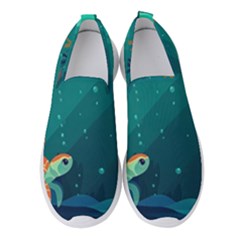 Ai Generated Ocean Sea Fish Aquatic Water Nature 5 Women s Slip On Sneakers by Pakemis