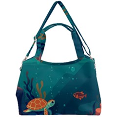 Ai Generated Ocean Sea Fish Aquatic Water Nature 5 Double Compartment Shoulder Bag by Pakemis