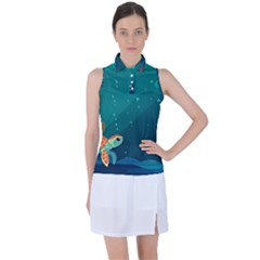 Ai Generated Ocean Sea Fish Aquatic Water Nature 5 Women s Sleeveless Polo Tee by Pakemis