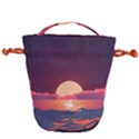 Sunset Ocean Beach Water Tropical Island Vacation 5 Drawstring Bucket Bag View2