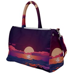 Sunset Ocean Beach Water Tropical Island Vacation 5 Duffel Travel Bag by Pakemis