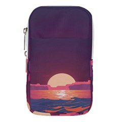 Sunset Ocean Beach Water Tropical Island Vacation 5 Waist Pouch (large) by Pakemis